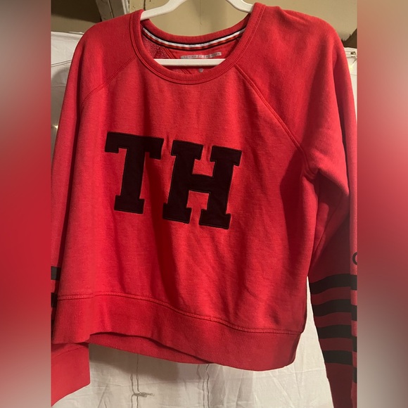 Tommy Hilfiger Sweaters - Tommy Hilfiger Red Crew Neck Sweater with Black Accents